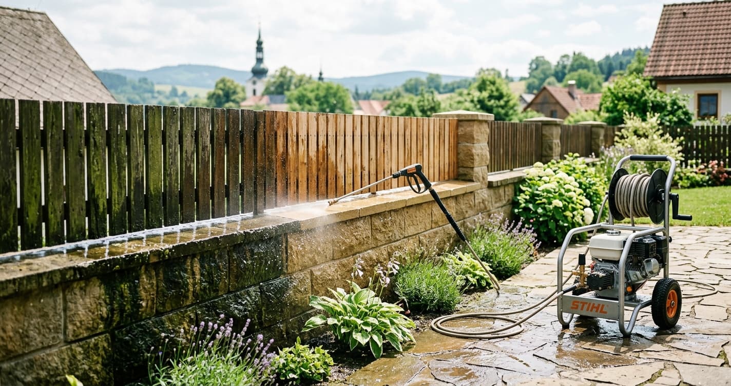 Jak vyčistit zeď a plot: praktický návod