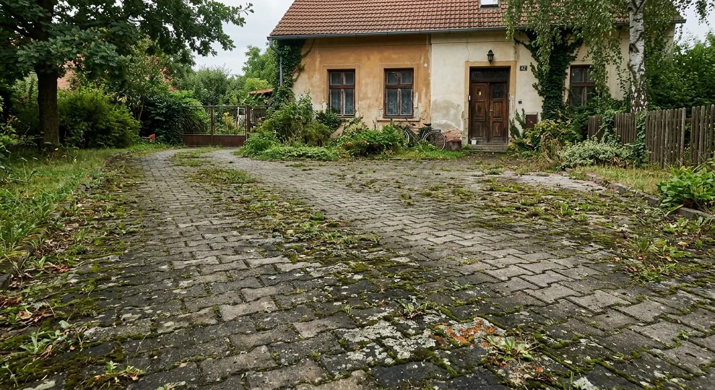 Podjazd – před čištěním