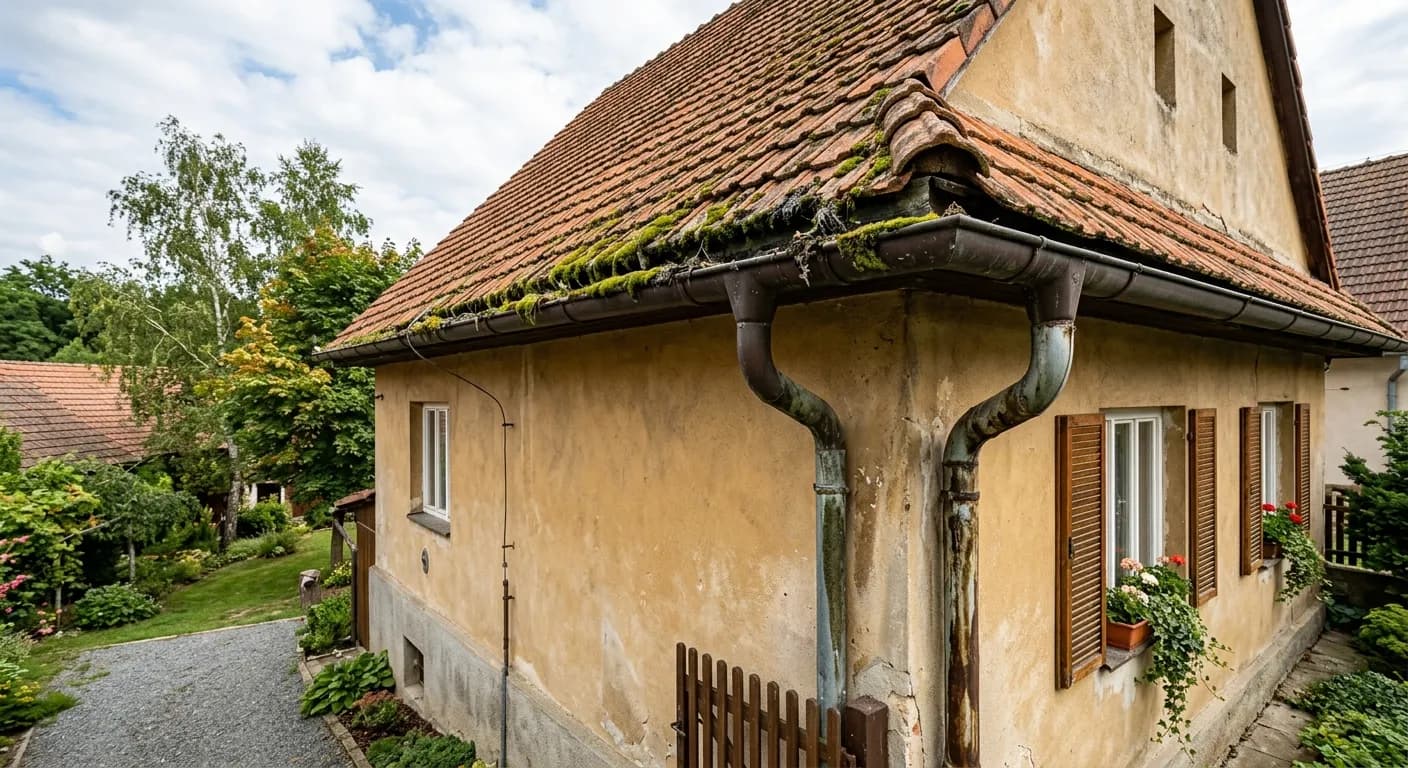 Kompletny system odwadniający – před čištěním